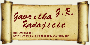 Gavrilka Radojičić vizit kartica